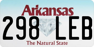 AR license plate 298LEB