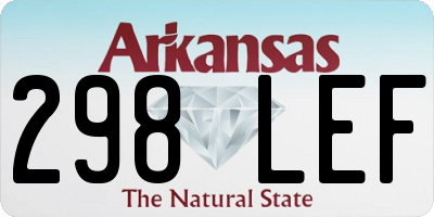 AR license plate 298LEF