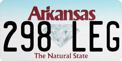 AR license plate 298LEG