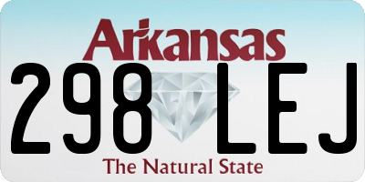 AR license plate 298LEJ