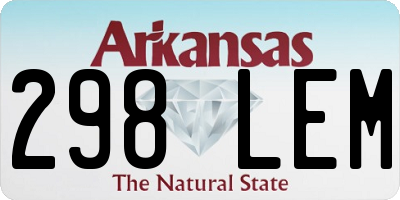 AR license plate 298LEM