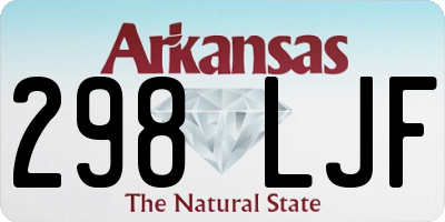 AR license plate 298LJF