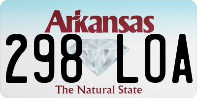 AR license plate 298LOA