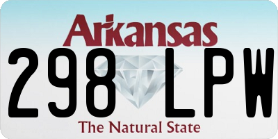 AR license plate 298LPW