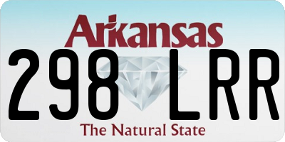 AR license plate 298LRR