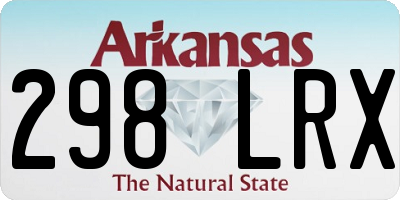 AR license plate 298LRX