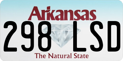AR license plate 298LSD