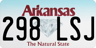 AR license plate 298LSJ