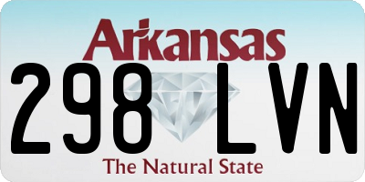 AR license plate 298LVN