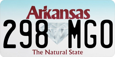 AR license plate 298MGO