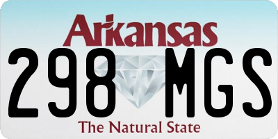 AR license plate 298MGS