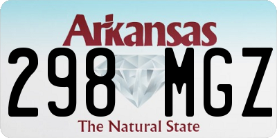 AR license plate 298MGZ