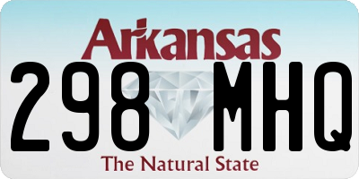 AR license plate 298MHQ