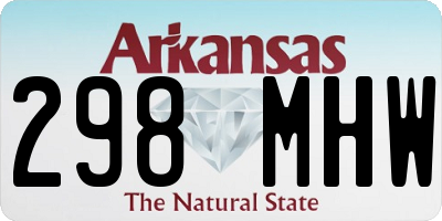 AR license plate 298MHW