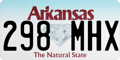 AR license plate 298MHX