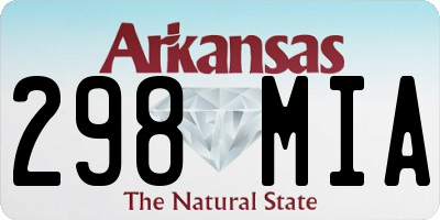 AR license plate 298MIA