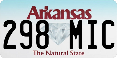 AR license plate 298MIC