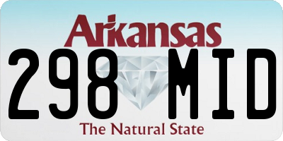 AR license plate 298MID