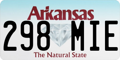 AR license plate 298MIE