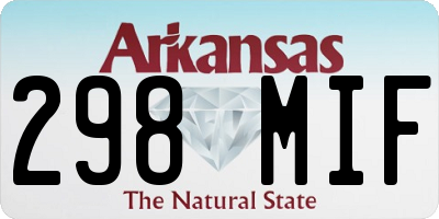AR license plate 298MIF