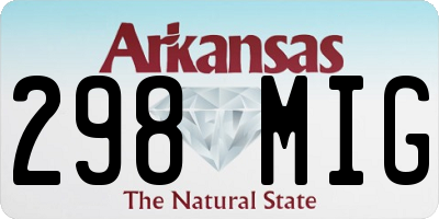 AR license plate 298MIG
