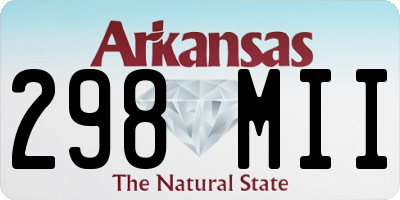 AR license plate 298MII