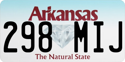 AR license plate 298MIJ