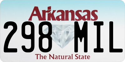 AR license plate 298MIL