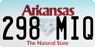 AR license plate 298MIQ