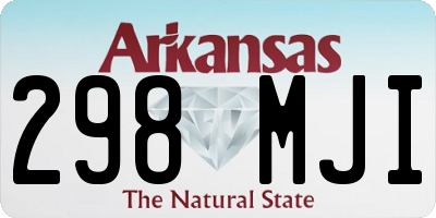 AR license plate 298MJI