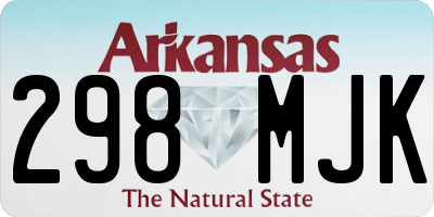 AR license plate 298MJK