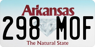 AR license plate 298MOF