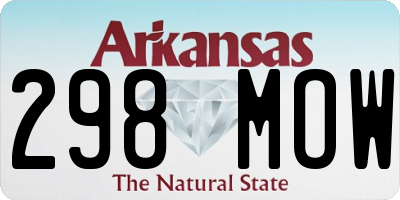 AR license plate 298MOW
