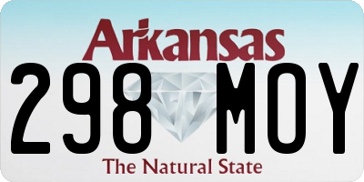 AR license plate 298MOY