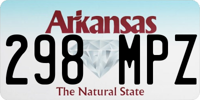 AR license plate 298MPZ