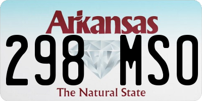 AR license plate 298MSO