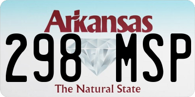 AR license plate 298MSP