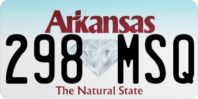 AR license plate 298MSQ