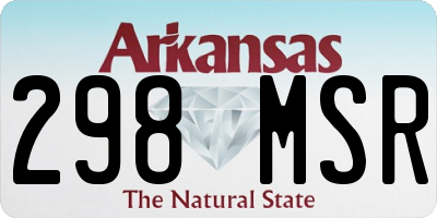 AR license plate 298MSR