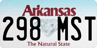 AR license plate 298MST