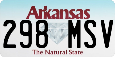 AR license plate 298MSV