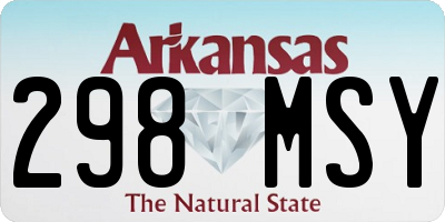 AR license plate 298MSY