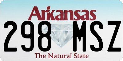AR license plate 298MSZ