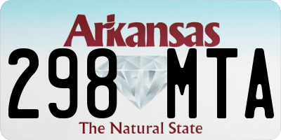AR license plate 298MTA