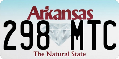 AR license plate 298MTC