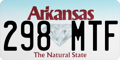 AR license plate 298MTF
