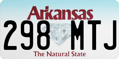 AR license plate 298MTJ
