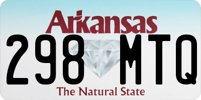AR license plate 298MTQ