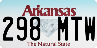AR license plate 298MTW