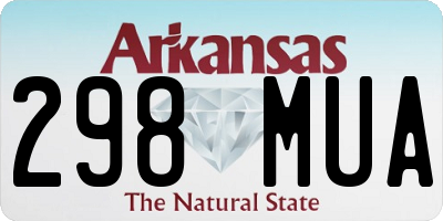 AR license plate 298MUA